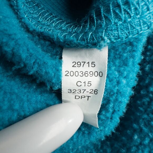 Duluth Trading Co Souped Up Funnel Neck Sweatshirt Womens Large Teal Blue 29715 - Picture 16 of 16